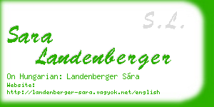 sara landenberger business card